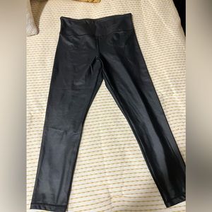 Zyia black metallic leggings size 12